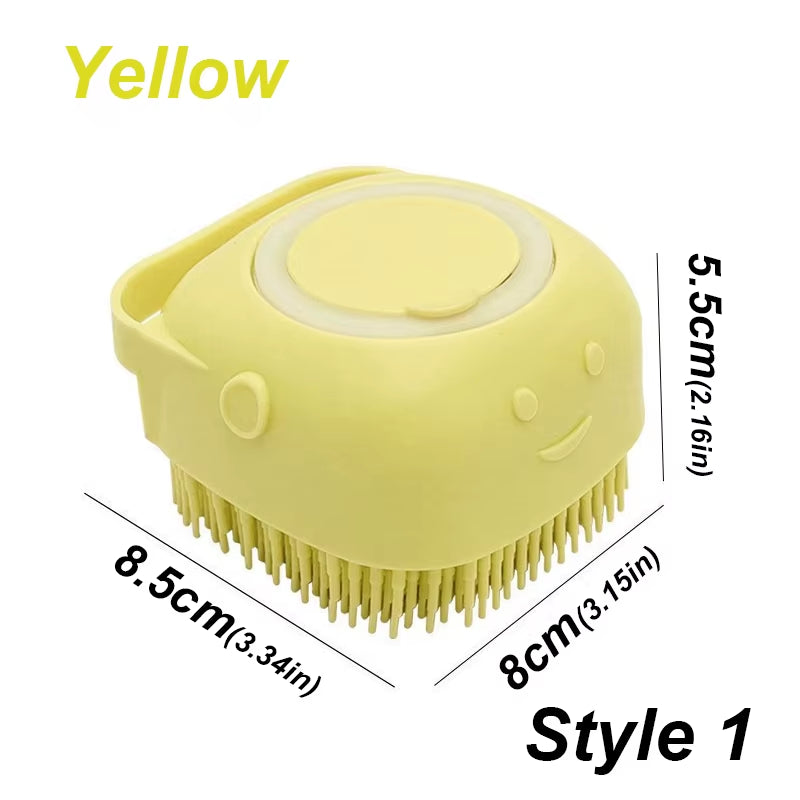 Pet Dog Silicone Bath Brush Cleaning Care Baby Baby Bath Massage Brushdog Brush Shampoo Massager Bath Brush Pet Supplies