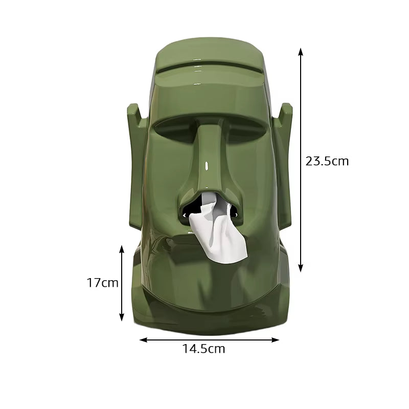 Household Tissue Box Creative Stone Figure Paper Towel Box Glasses Earphone Storage Rack Living Room Bedroom Table Decorative