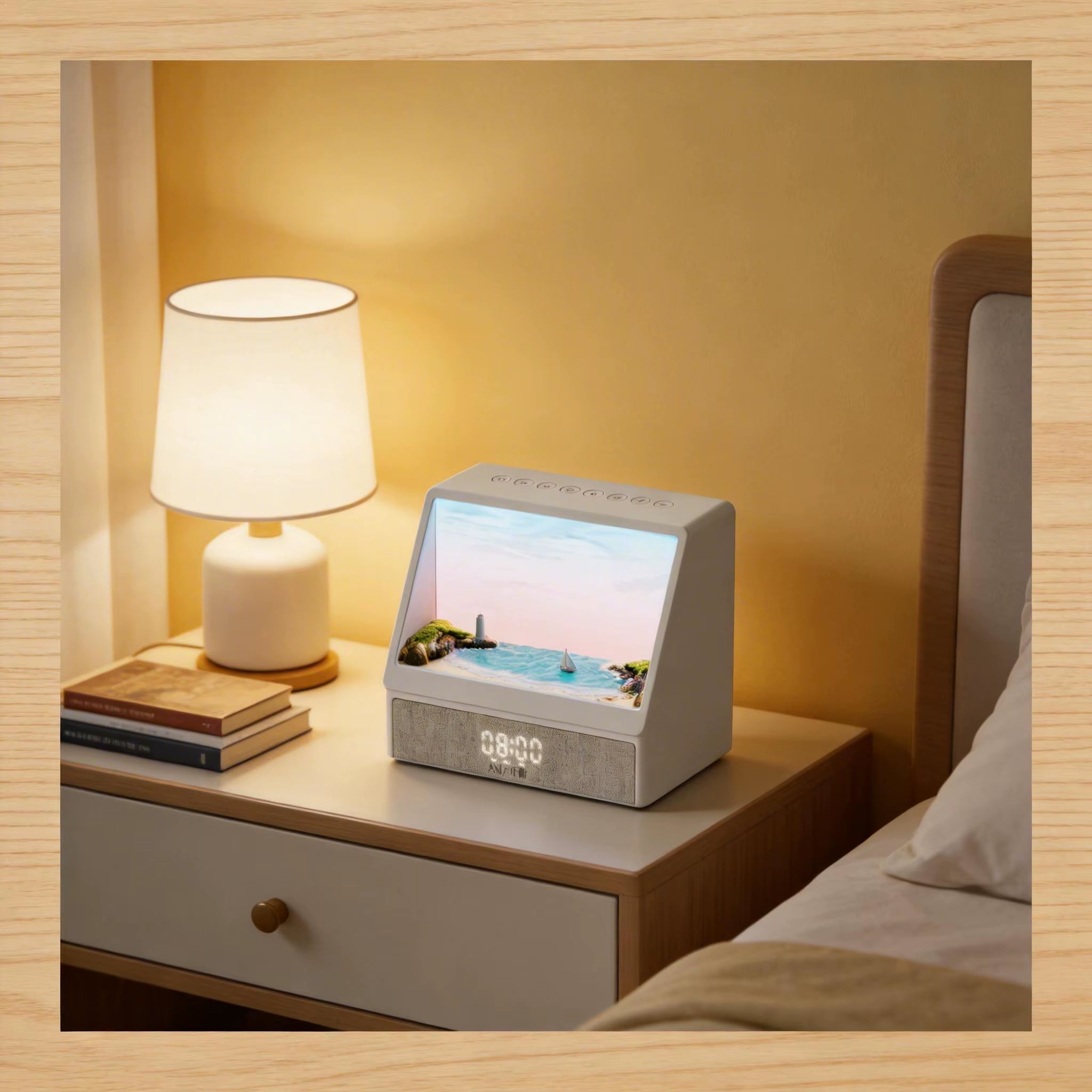 Bluetooth Sunrise Alarm Clock Table Light White Noise Wake up Light with 12 Sounds Dimmable Sleep Clock for Adults Kids Bedroom