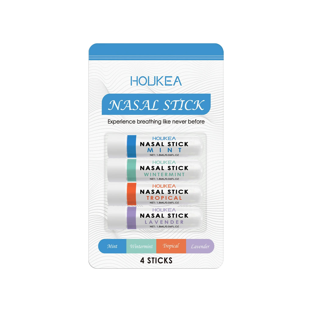 Nasal Stick 4 Pack Boom Long Lasting Effect Refreshing Stick Plant Essential Oil Ingredients Nasal Inhalation Cooling Oil Easy