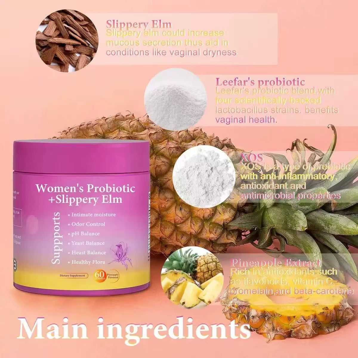 Supply Probiotic Gummies for Women Slippery and Elm Women'S Probiotic Gummies