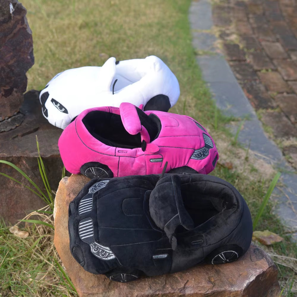 Unisex Customized Super Soft Plush Indoor Slippers New Design Car-Style Comfortable Home Slippers Summer Winter EVA Cotton