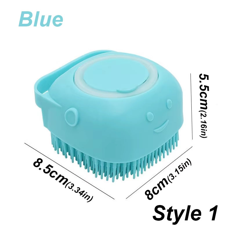Pet Dog Silicone Bath Brush Cleaning Care Baby Baby Bath Massage Brushdog Brush Shampoo Massager Bath Brush Pet Supplies