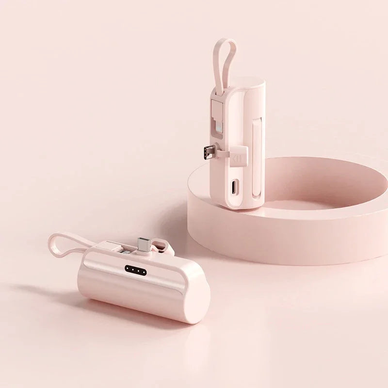 5000Mah Mini Portable Power Bank External Battery Plug Play Power Bank Type C Fast Effective Charger for Iphone Samsung Huawei
