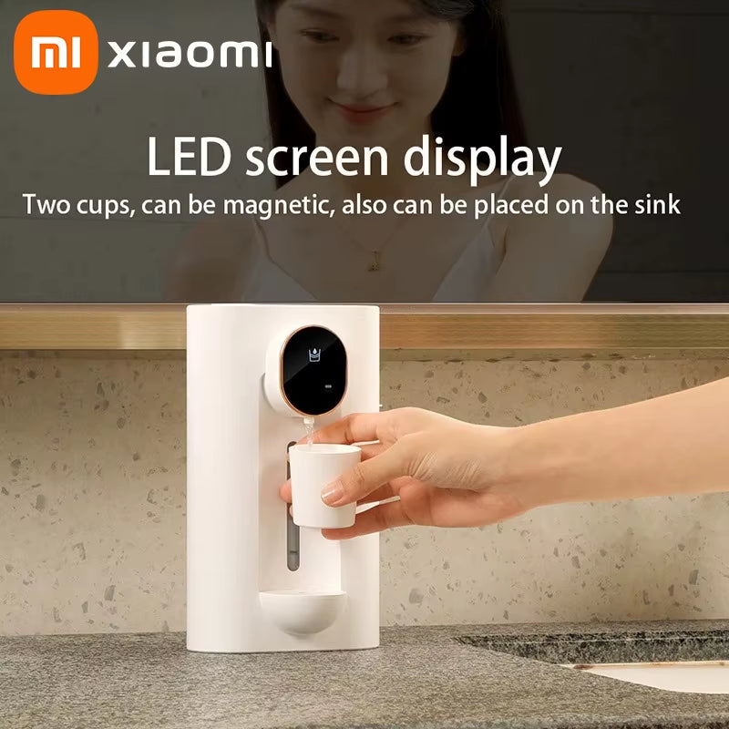 Inductive Mouthwash Dispenser Wireless Smart Magnetic Base LED Screen Display Wall Mounted Automatic Mouth Get 2 Cups
