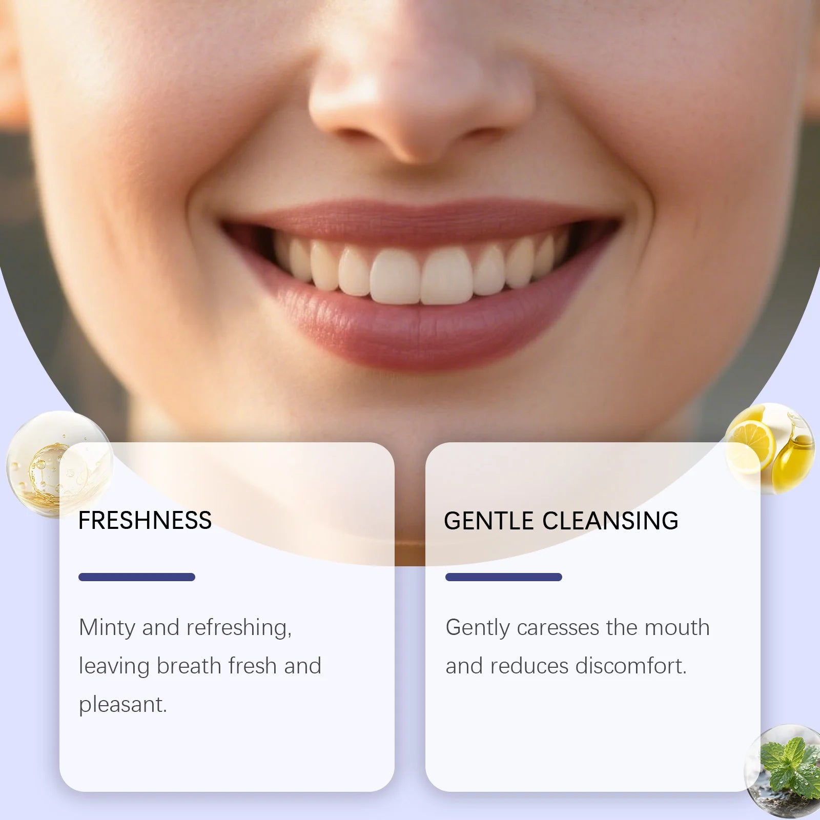 Teeth Whitening Mouthwash Remove Bad Odor Teeth Stain Removal Oral Cleansing Fresh Breath Protect Gum Refreshing Mouthwash 237Ml
