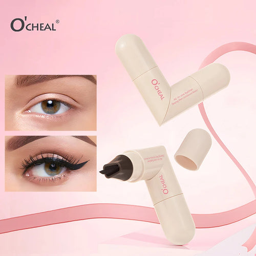 All-In-One Rotating Eyeliner Stamp Pen Quick Eye Makeup Double-Ended Eyeliner Waterproof Long-Lasting Stamp Eyeliner